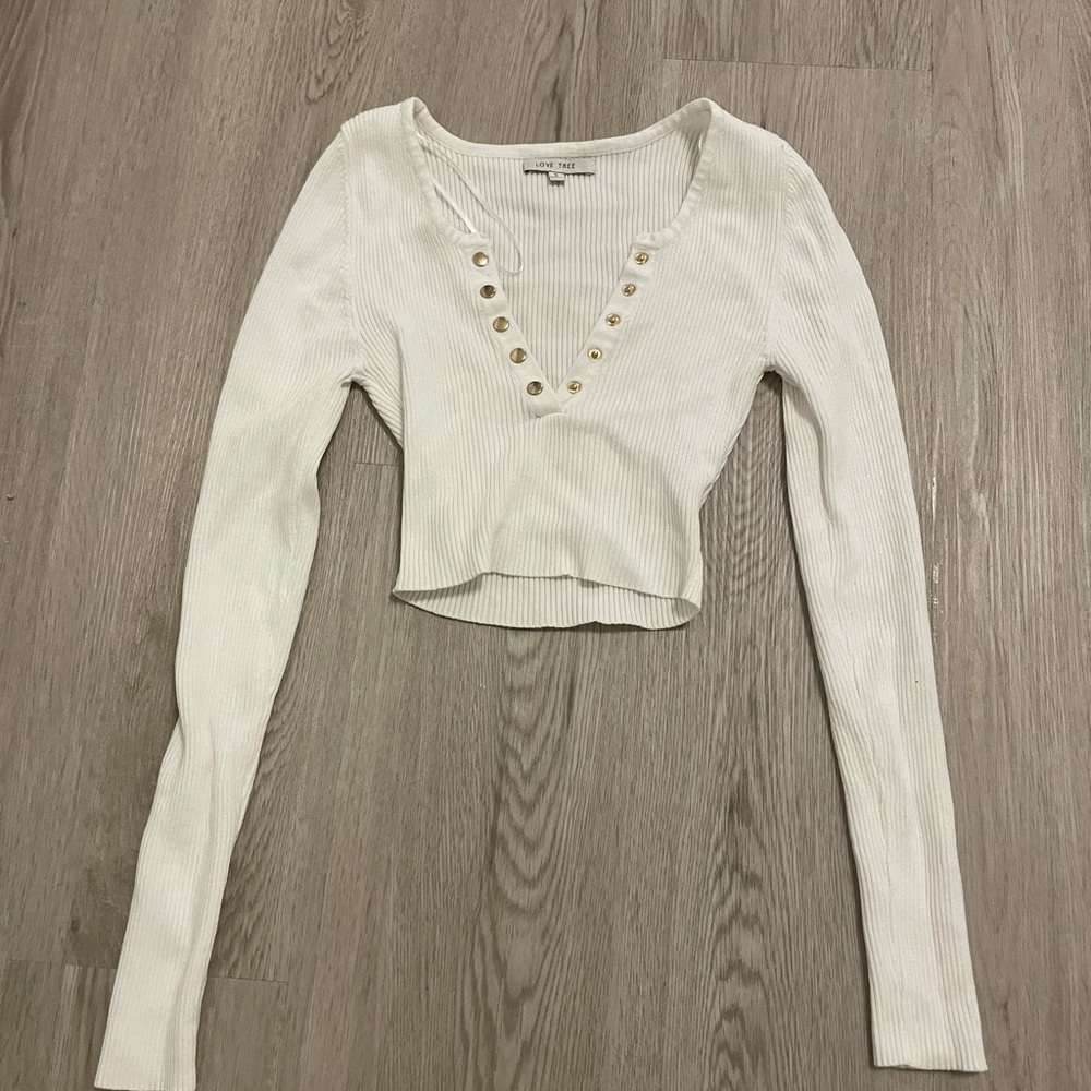 White stretchy crop top from Fashion Nova